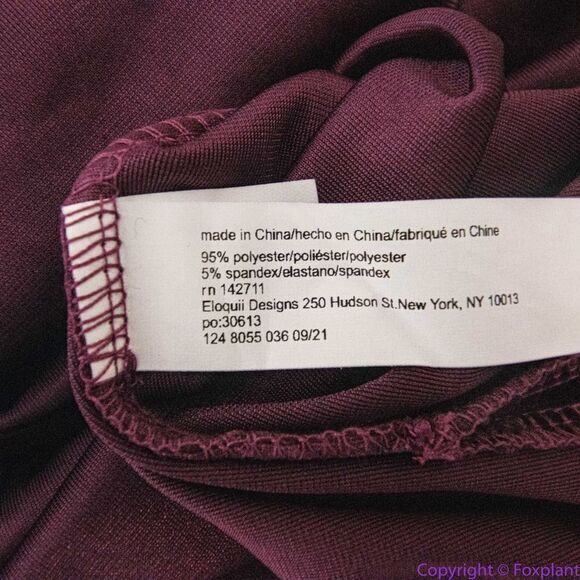 NEW Eloquii Velvet Pickled Beet Cut Out‎ Long Sleeve Dress, 16 - Picture 12 of 16